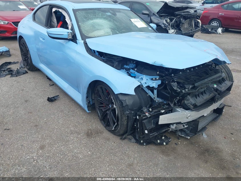2024 BMW M2 VIN 3MF13DM02R8D94517 IAAI salvage auction — Front End, Salvage (Texas), sold $24,500 on 2025-11-03 (photo 1)