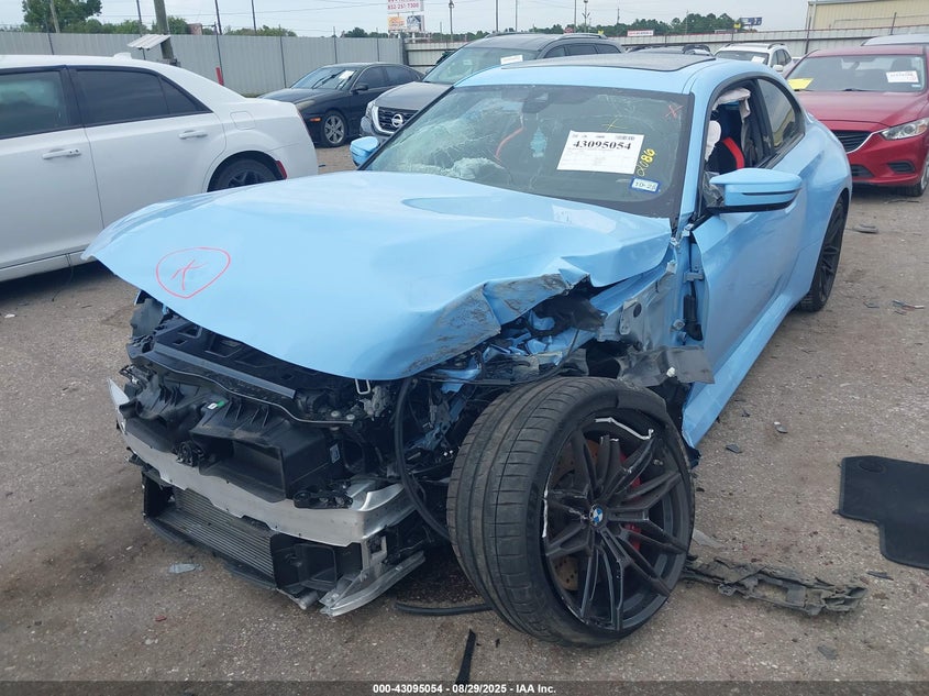 2024 BMW M2 VIN 3MF13DM02R8D94517 IAAI salvage auction — Front End, Salvage (Texas), sold $24,500 on 2025-11-03 (photo 2)
