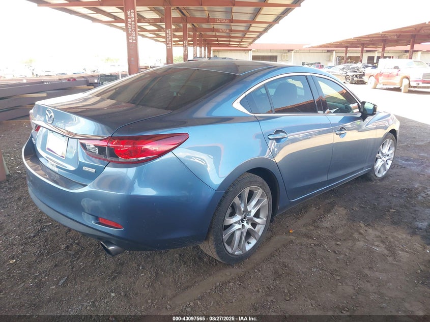 2017 Mazda 6 VIN JM1GL1V55H1137358 IAAI salvage auction — ENGINE BURN, Salvage (Arizona), sold $25 on 2026-07-28 (photo 4)