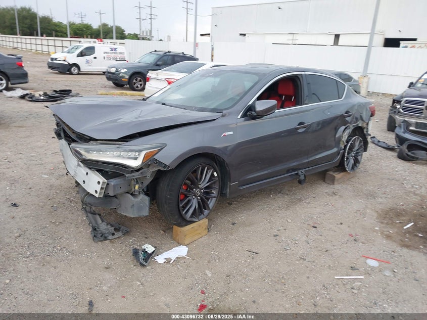 2019 Acura Ilx VIN 19UDE2F83KA001878 IAAI salvage auction — FRONT & REAR, Salvage (Texas), sold $1,525 on 2026-09-05 (photo 2)