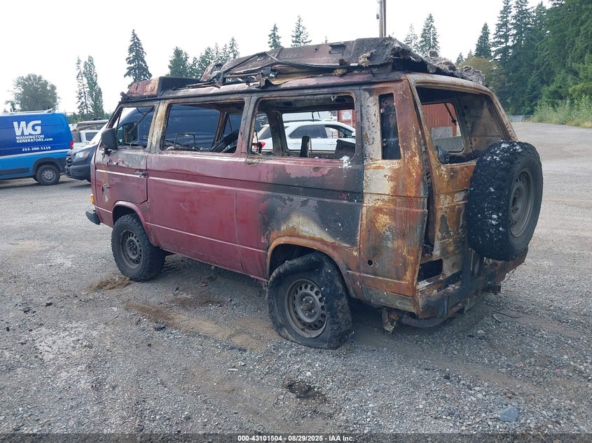 1987 Volkswagen VIN WV2ZB0256HH047896 IAAI salvage auction — TOTAL BURN, Bill Of Sale - Parts Only (Washington), sold $100 on 2026-07-22 (photo 3)