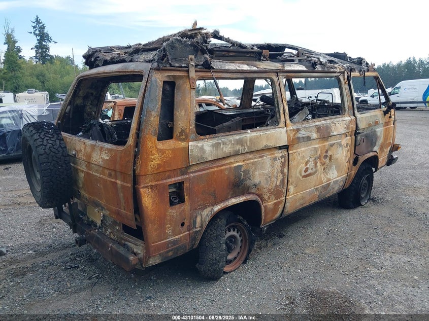 1987 Volkswagen VIN WV2ZB0256HH047896 IAAI salvage auction — TOTAL BURN, Bill Of Sale - Parts Only (Washington), sold $100 on 2026-07-22 (photo 4)