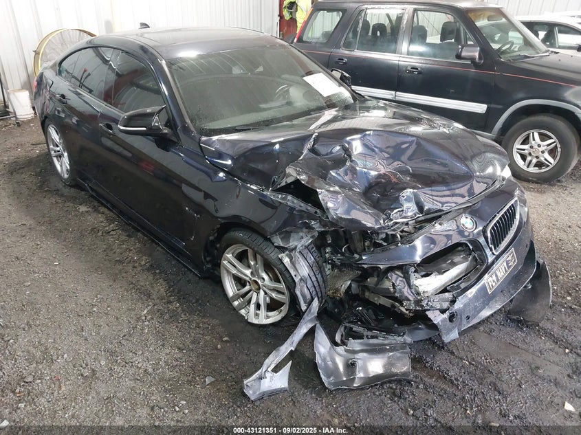 2015 BMW 435i gran coupe VIN WBA4B1C52FD418373 IAAI salvage auction — FRONT END, Salvage (Virginia), sold $1,100 on 2026-07-30 (photo 1)