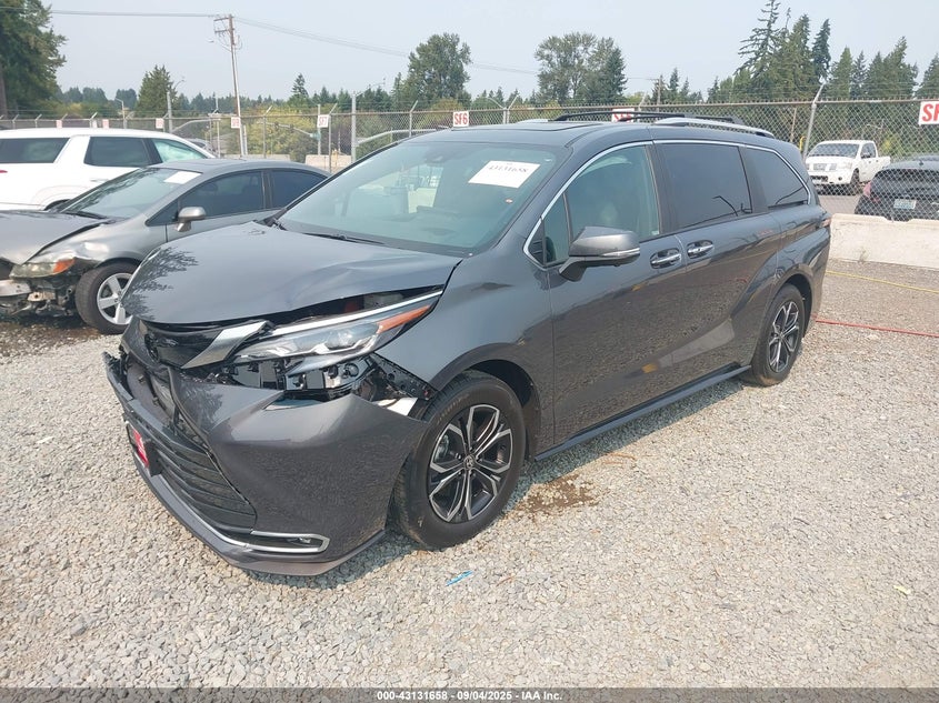 2025 Toyota Sienna VIN 5TDESKFC6SS205724 IAAI salvage auction — FRONT END, Salvage Title, sold $18,100 on 2026-07-22 (photo 2)