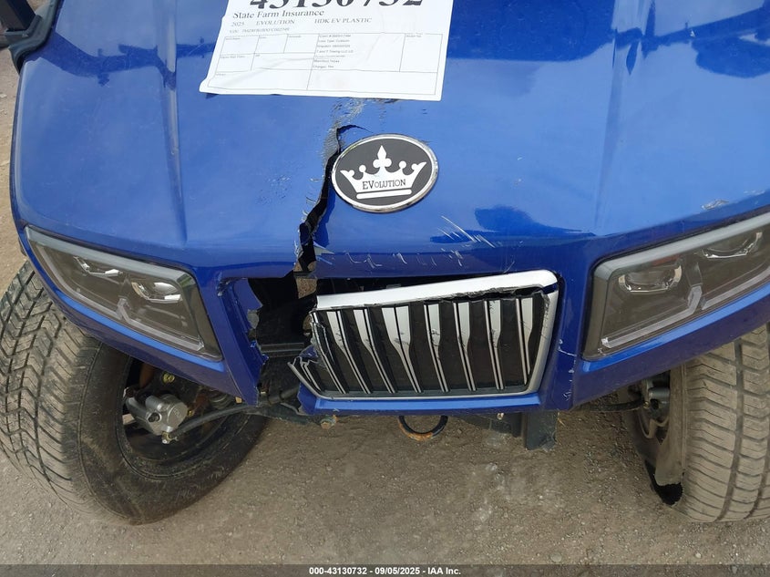 2025 Evolution Hdk ev plastic facto VIN 7MZ8FB1BXFC002749 IAAI salvage auction — FRONT END, Clear (Oklahoma), sold $2,900 on 2026-07-14 (photo 6)