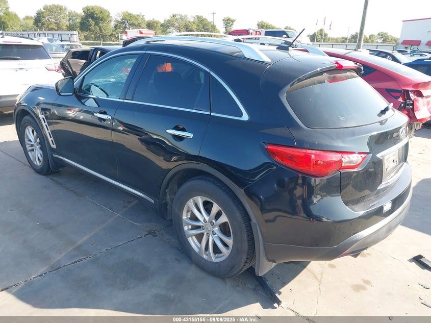 2010 Infiniti Fx35 VIN JN8AS1MU1AM800662 IAAI salvage auction — HAIL, Salvage (Texas), sold $1,800 on 2026-07-14 (photo 3)