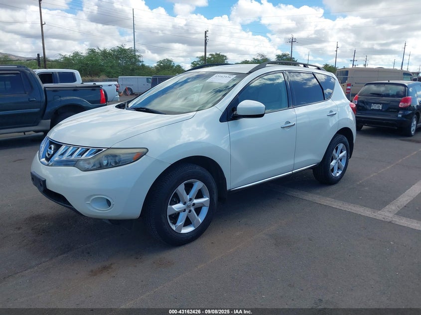 2009 Nissan Murano VIN JN8AZ18U39W009801 IAAI salvage auction — NORMAL WEAR, Clear (Michigan), sold $300 on 2026-07-28 (photo 2)