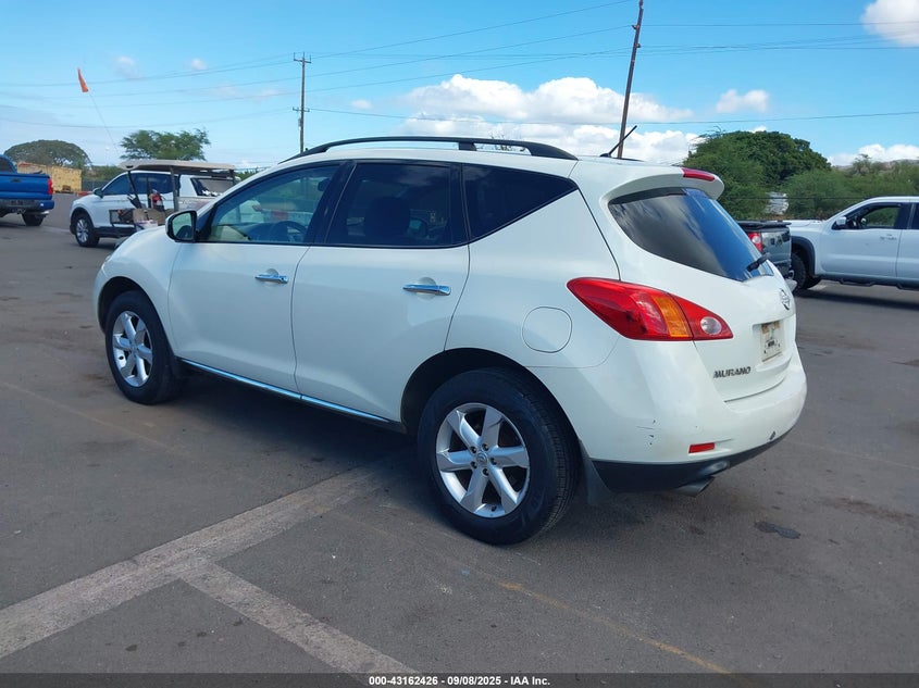 2009 Nissan Murano VIN JN8AZ18U39W009801 IAAI salvage auction — NORMAL WEAR, Clear (Michigan), sold $300 on 2026-07-28 (photo 3)