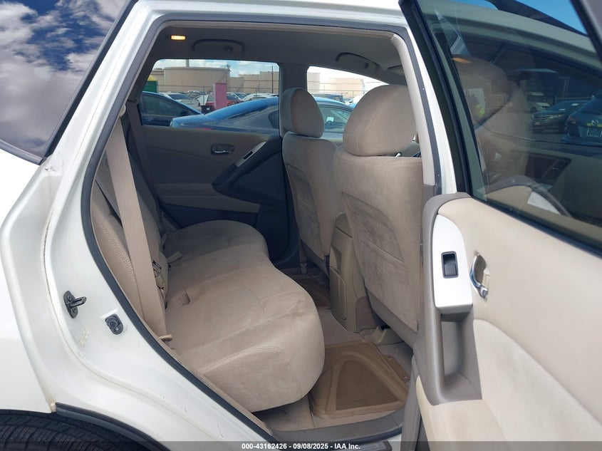 2009 Nissan Murano VIN JN8AZ18U39W009801 IAAI salvage auction — NORMAL WEAR, Clear (Michigan), sold $300 on 2026-07-28 (photo 8)