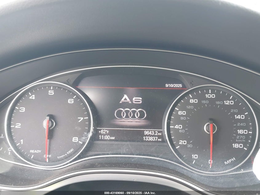 2016 Audi A6 VIN WAUFGAFC9GN002353 IAAI salvage auction — FRONT END, Salvage (Indiana), sold $4,000 on 2026-07-17 (photo 7)