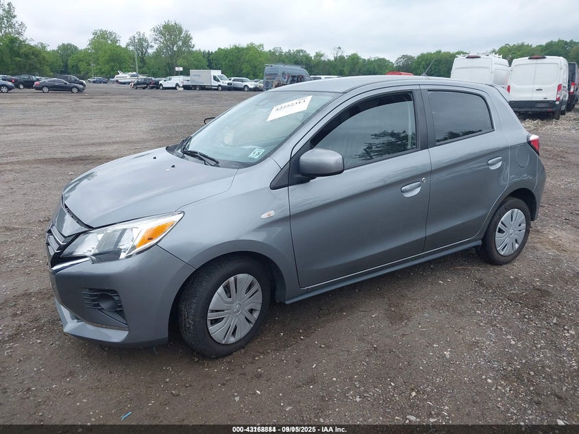2021 Mitsubishi Mirage VIN ML32AUHJ9MH008618 IAAI salvage auction — RIGHT FRONT, Salvage (New Jersey), sold $1,500 on 2026-07-07 (photo 2)