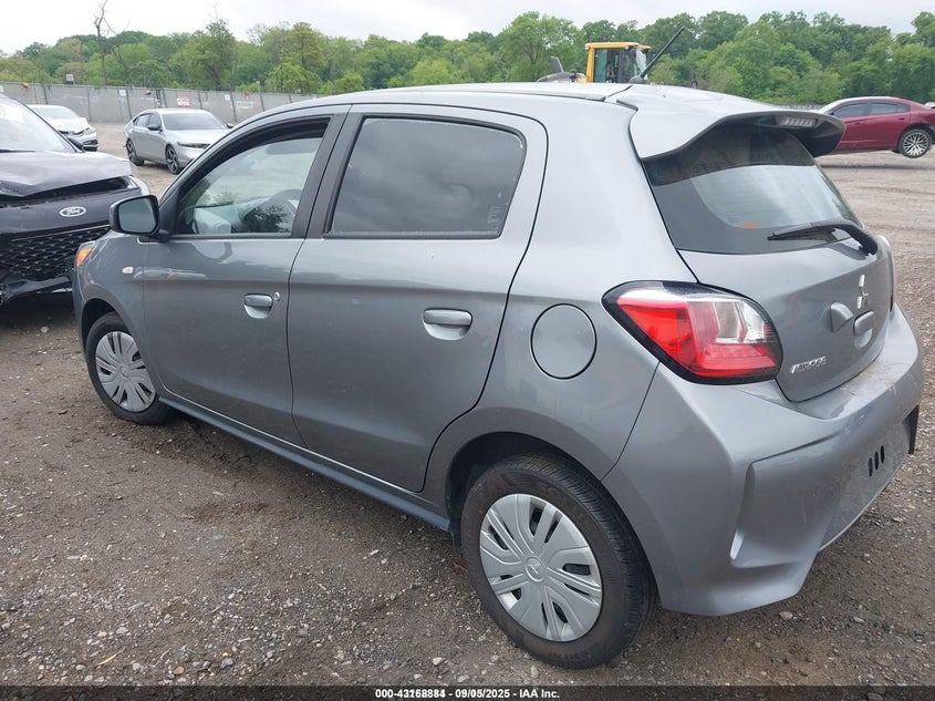 2021 Mitsubishi Mirage VIN ML32AUHJ9MH008618 IAAI salvage auction — RIGHT FRONT, Salvage (New Jersey), sold $1,500 on 2026-07-07 (photo 3)