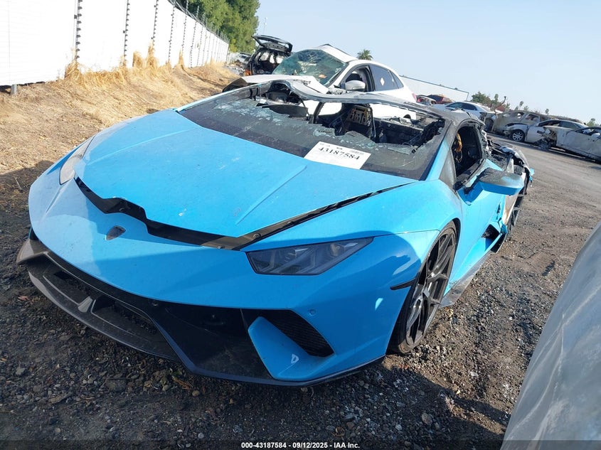 2017 Lamborghini Huracan VIN ZHWUC2ZF7HLA06751 IAAI salvage auction — ENGINE BURN, Non-Repairable (California), sold $38,150 on 2026-07-07 (photo 2)
