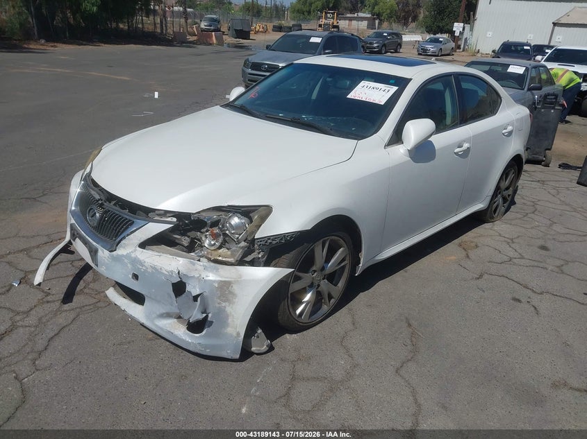 2009 Lexus Is VIN JTHBK262995094966 IAAI salvage auction — FRONT END, Salvage (California), sold $25 on 2026-07-28 (photo 2)