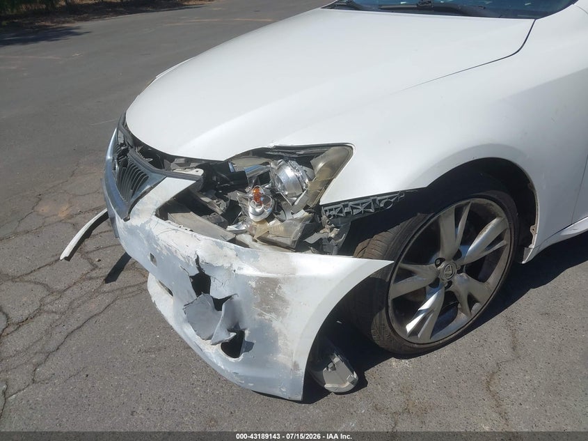 2009 Lexus Is VIN JTHBK262995094966 IAAI salvage auction — FRONT END, Salvage (California), sold $25 on 2026-07-28 (photo 6)