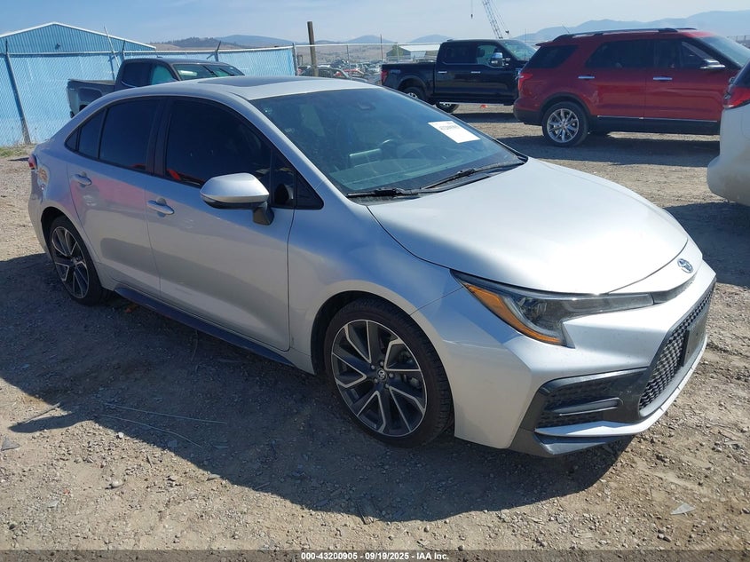 2022 Toyota Corolla VIN 5YFT4MCE6NP102058 IAAI salvage auction — HAIL, Salvage (Montana), sold $6,600 on 2026-07-29 (photo 1)