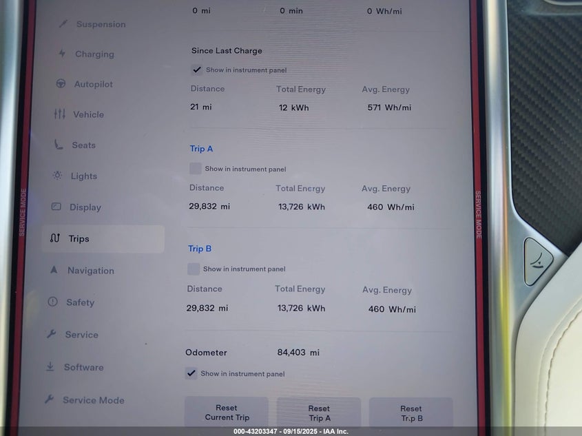 2016 Tesla Model x VIN 5YJXCBE41GF017897 IAAI salvage auction — SUSPENSION, Salvage Title, sold $6,450 on 2026-07-29 (photo 7)