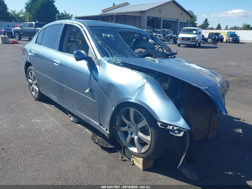 2005 Infiniti G VIN JNKCV51E45M201274 IAAI salvage auction — FRONT END, Salvage (Oregon), sold $225 on 2026-07-14 (photo 1)