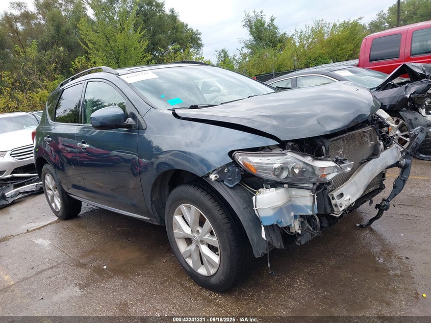 2011 Nissan Murano VIN JN8AZ1MW2BW167043 IAAI salvage auction — FRONT END, Salvage (Missouri), sold $450 on 2026-07-08 (photo 1)