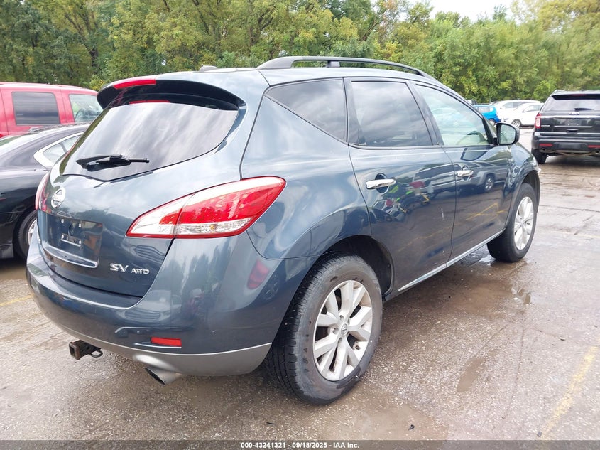 2011 Nissan Murano VIN JN8AZ1MW2BW167043 IAAI salvage auction — FRONT END, Salvage (Missouri), sold $450 on 2026-07-08 (photo 4)