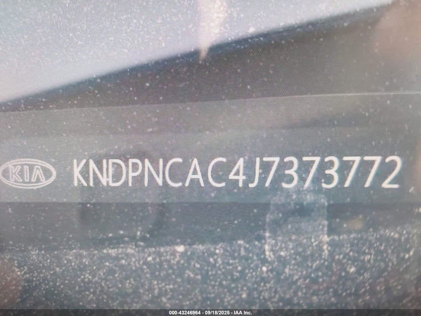 2018 Kia Sportage VIN KNDPNCAC4J7373772 IAAI salvage auction — LEFT SIDE, Salvage (North Carolina), sold $225 on 2026-07-28 (photo 9)