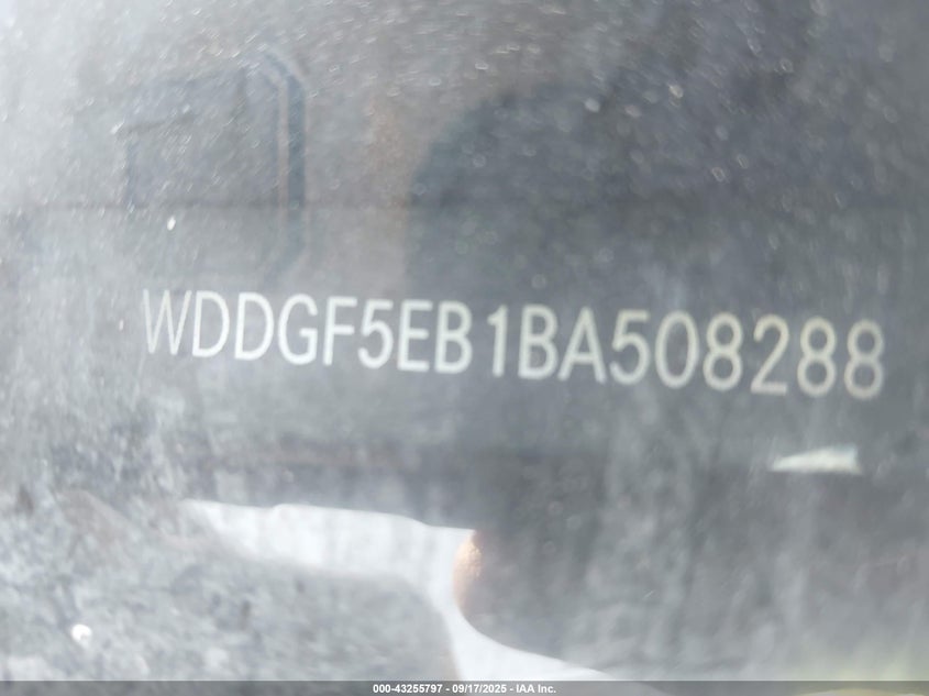2011 Mercedes-benz C-klasse VIN WDDGF5EB1BA508288 IAAI salvage auction — RIGHT REAR, Clear-Endorsement (Wisconsin), sold $675 on 2026-07-16 (photo 9)