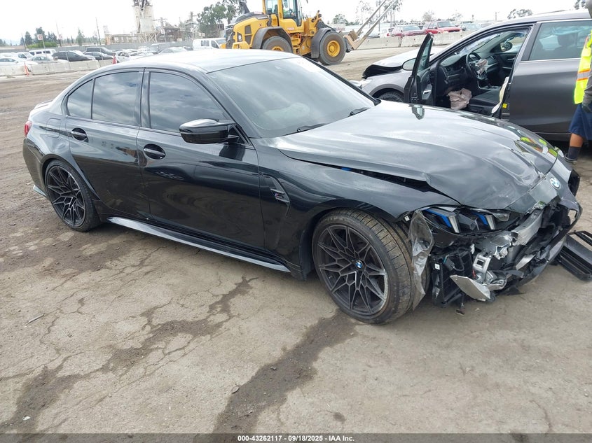 2025 BMW M3 VIN WBS33HJ04SFU35498 IAAI salvage auction — FRONT END, Salvage (California), sold $42,100 on 2026-07-30 (photo 1)