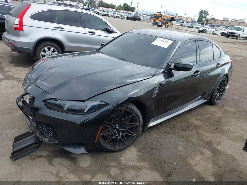 2025 BMW M3 VIN WBS33HJ04SFU35498 IAAI salvage auction — FRONT END, Salvage (California), sold $42,100 on 2026-07-30 (photo 2)