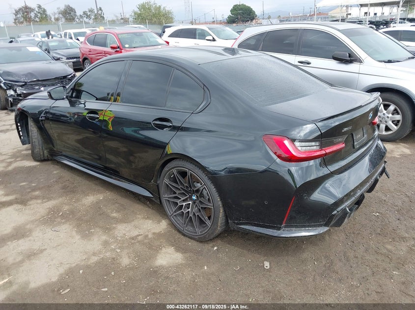 2025 BMW M3 VIN WBS33HJ04SFU35498 IAAI salvage auction — FRONT END, Salvage (California), sold $42,100 on 2026-07-30 (photo 3)