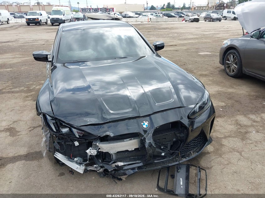 2025 BMW M3 VIN WBS33HJ04SFU35498 IAAI salvage auction — FRONT END, Salvage (California), sold $42,100 on 2026-07-30 (photo 6)
