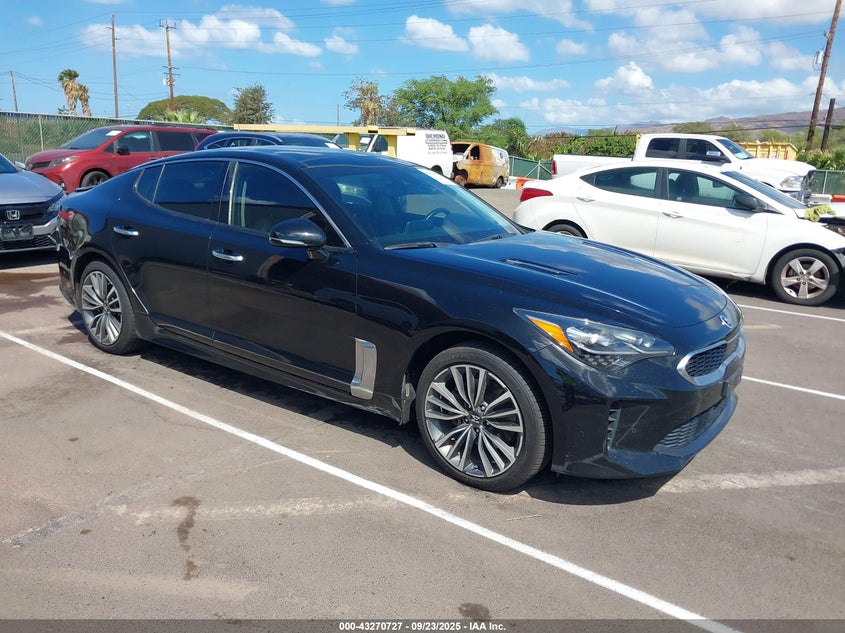 2019 Kia Stinger VIN KNAE25LA0K6058804 IAAI salvage auction — REAR END, Clear (Hawaii), sold $6,100 on 2026-07-18 (photo 1)