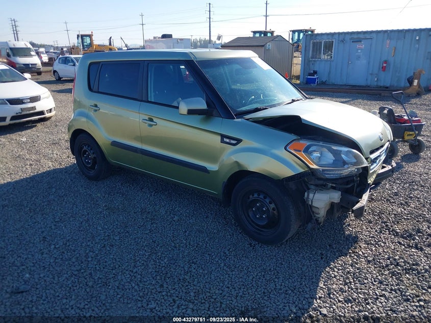 2013 Kia Soul VIN KNDJT2A56D7618406 IAAI salvage auction — FRONT END, Salvage Title, sold $250 on 2026-08-02 (photo 1)