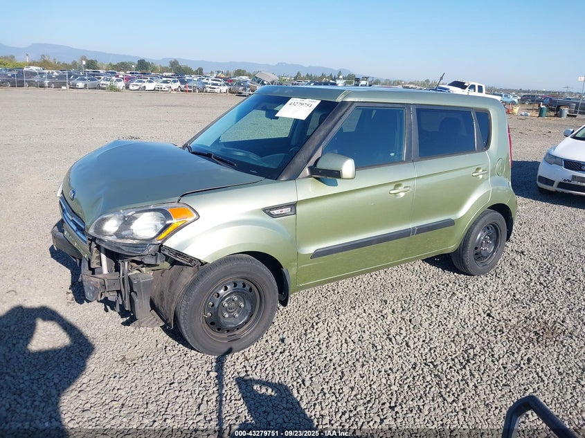 2013 Kia Soul VIN KNDJT2A56D7618406 IAAI salvage auction — FRONT END, Salvage Title, sold $250 on 2026-08-02 (photo 2)
