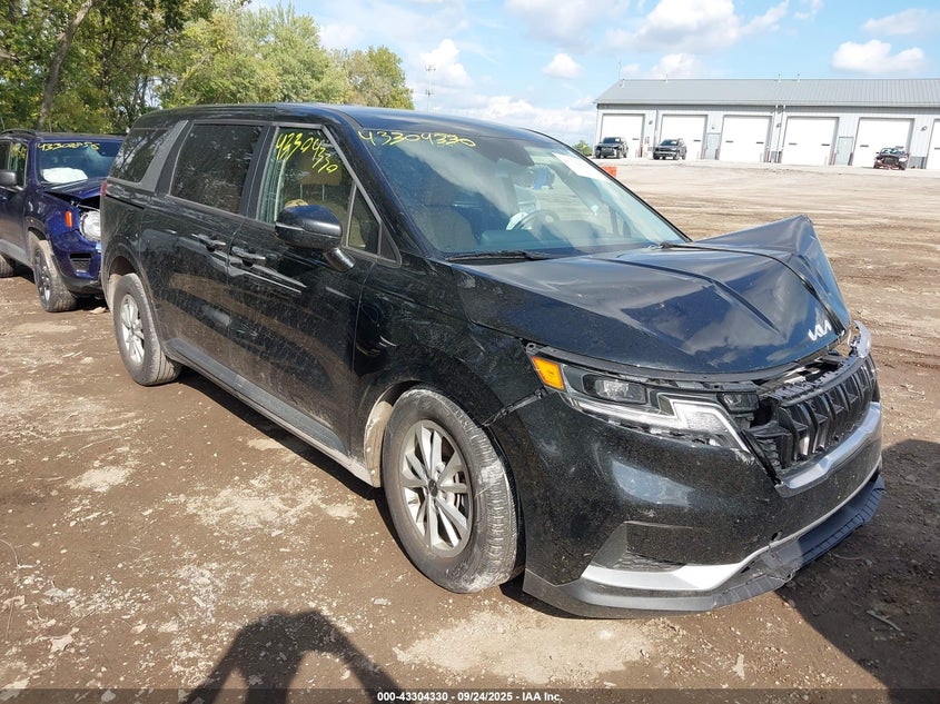 2024 Kia Carnival VIN KNDNB4H38R6433730 IAAI salvage auction — LEFT FRONT, Salvage (Indiana), sold $9,500 on 2026-07-22 (photo 1)