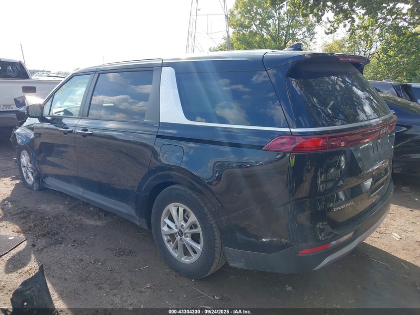 2024 Kia Carnival VIN KNDNB4H38R6433730 IAAI salvage auction — LEFT FRONT, Salvage (Indiana), sold $9,500 on 2026-07-22 (photo 3)