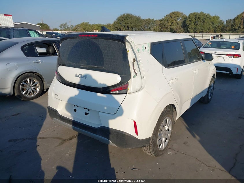 2024 Kia Soul VIN KNDJ23AU4R7235216 IAAI salvage auction — HAIL, Original (Texas), sold $4,500 on 2026-07-14 (photo 4)