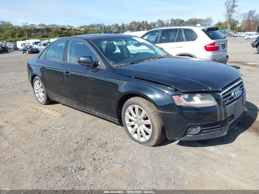 2012 Audi A4 VIN WAUBFAFL0CN013754 IAAI salvage auction — WATER/FLOOD, Salvage Title, sold $400 on 2026-07-16 (photo 1)