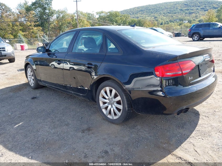 2012 Audi A4 VIN WAUBFAFL0CN013754 IAAI salvage auction — WATER/FLOOD, Salvage Title, sold $400 on 2026-07-16 (photo 3)
