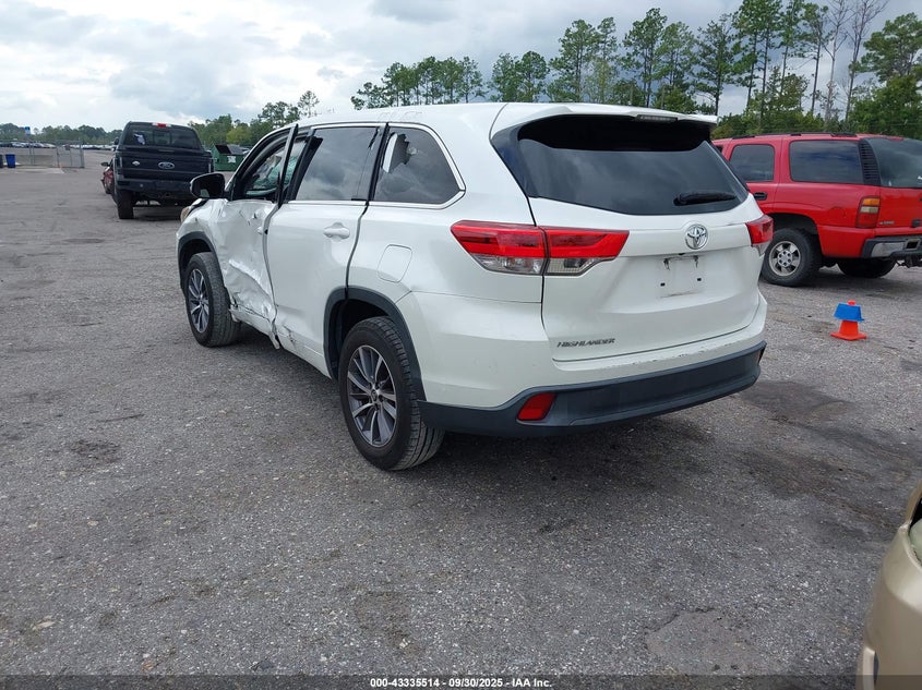 2018 Toyota Highlander VIN 5TDZARFH1JS035215 IAAI salvage auction — FRONT & REAR, Rebuildable (Florida), sold $3,150 on 2026-07-28 (photo 3)