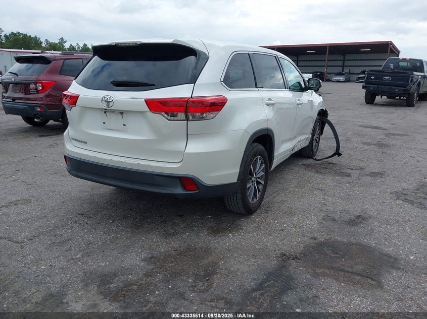 2018 Toyota Highlander VIN 5TDZARFH1JS035215 IAAI salvage auction — FRONT & REAR, Rebuildable (Florida), sold $3,150 on 2026-07-28 (photo 4)