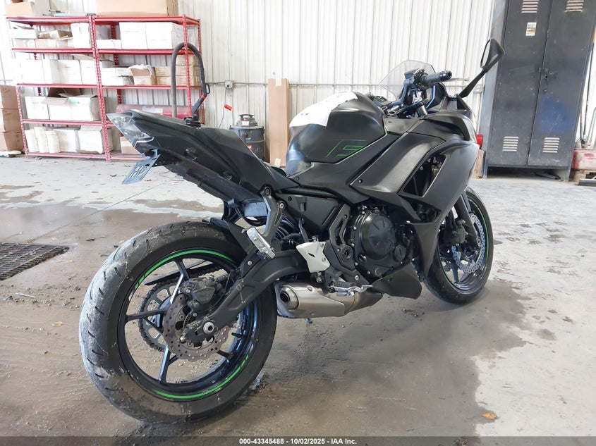 2023 Kawasaki Ex650 VIN ML5EXER18PDA90539 IAAI salvage auction — THEFT, Salvage Title, sold $1,450 on 2026-07-10 (photo 4)