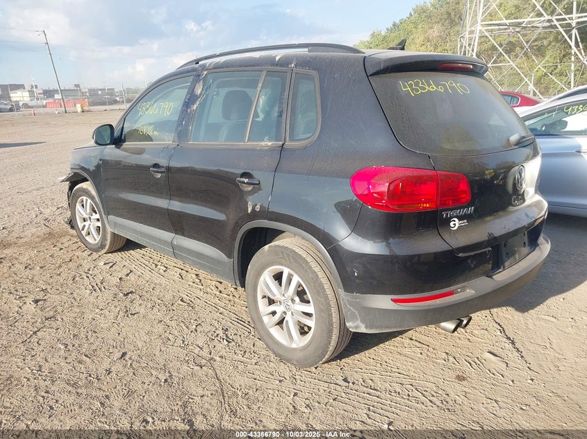 2015 Volkswagen Tiguan VIN WVGAV7AX7FW610991 IAAI salvage auction — LEFT FRONT, Salvage (Indiana), sold $725 on 2026-07-22 (photo 3)