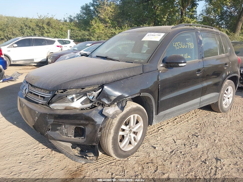 2015 Volkswagen Tiguan VIN WVGAV7AX7FW610991 IAAI salvage auction — LEFT FRONT, Salvage (Indiana), sold $725 on 2026-07-22 (photo 6)