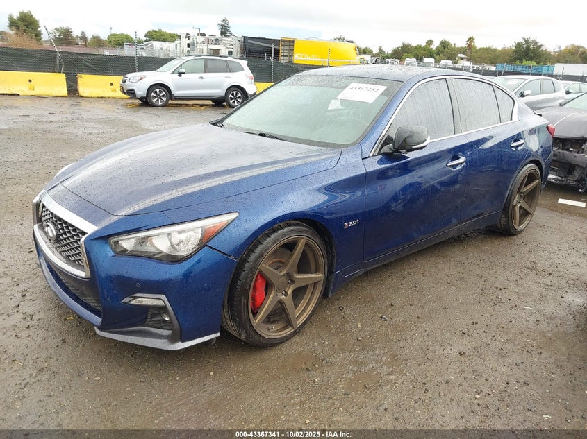2019 Infiniti Q50 VIN JN1FV7AP2KM760770 IAAI salvage auction — REAR END, Salvage Title, sold $7,200 on 2026-07-23 (photo 2)