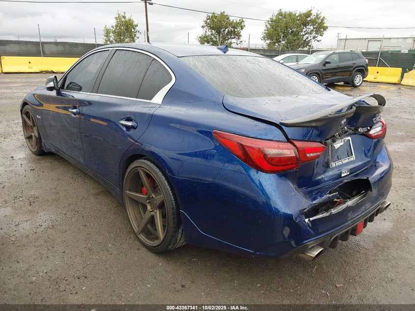 2019 Infiniti Q50 VIN JN1FV7AP2KM760770 IAAI salvage auction — REAR END, Salvage Title, sold $7,200 on 2026-07-23 (photo 3)