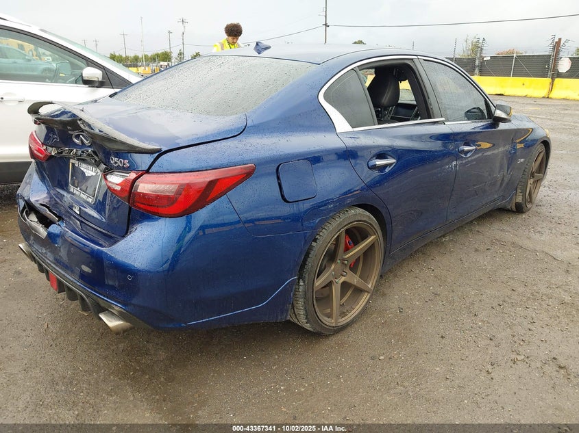 2019 Infiniti Q50 VIN JN1FV7AP2KM760770 IAAI salvage auction — REAR END, Salvage Title, sold $7,200 on 2026-07-23 (photo 4)