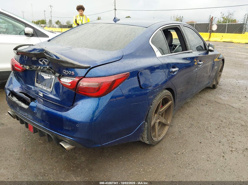 2019 Infiniti Q50 VIN JN1FV7AP2KM760770 IAAI salvage auction — REAR END, Salvage Title, sold $7,200 on 2026-07-23 (photo 6)