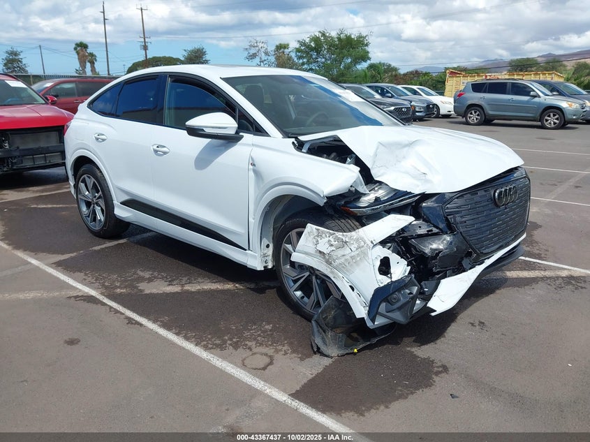 2025 Audi Q4 e-tron sportback VIN WA12UBFZ4SP040830 IAAI salvage auction — RIGHT FRONT, Other, sold $4,800 on 2026-07-18 (photo 1)