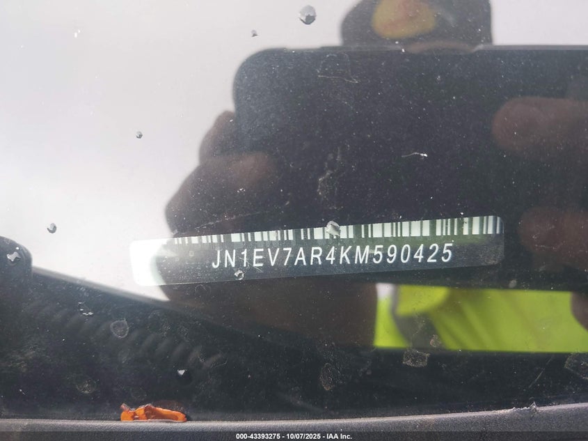 2020 Infiniti Q50 VIN JN1EV7AP1LM204303 IAAI salvage auction — THEFT, Salvage (Illinois), sold $2,550 on 2026-07-28 (photo 9)