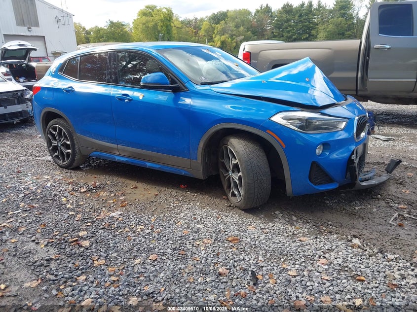 2018 BMW X2 VIN WBXYJ5C39JEF79521 IAAI salvage auction — FRONT END, Mv-907A (New York), sold $1,000 on 2026-07-14 (photo 1)